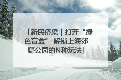 新民侨梁｜打开“绿色盲盒” 解锁上海郊野公园的N种玩法