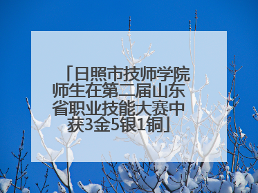 日照市技师学院师生在第二届山东省职业技能大赛中获3金5银1铜
