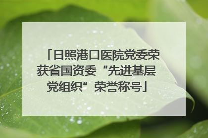 日照港口医院党委荣获省国资委“先进基层党组织”荣誉称号