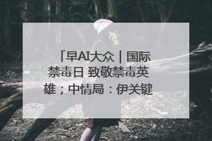 早AI大众｜国际禁毒日 致敬禁毒英雄；中情局：伊关键核设施被摧毁