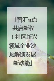 智汇π点 共启新程！社区新兴领域企业沙龙解锁发展新动能