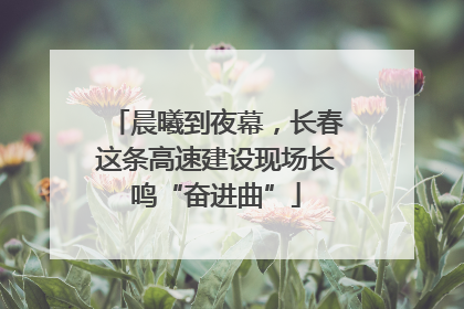 晨曦到夜幕，长春这条高速建设现场长鸣“奋进曲”