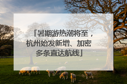暑期游热潮将至，杭州始发新增、加密多条直达航线
