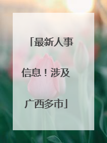 最新人事信息！涉及广西多市