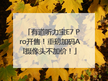 有道听力宝E7 Pro开售！重磅加码AI摄像头不加价！