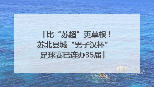 比“苏超”更草根！苏北县城“男子汉杯”足球赛已连办35届