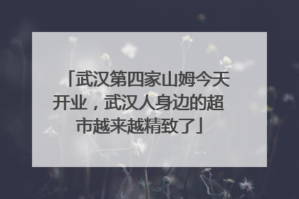 武汉第四家山姆今天开业，武汉人身边的超市越来越精致了