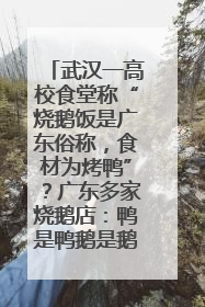 武汉一高校食堂称“烧鹅饭是广东俗称，食材为烤鸭”？广东多家烧鹅店：鸭是鸭鹅是鹅