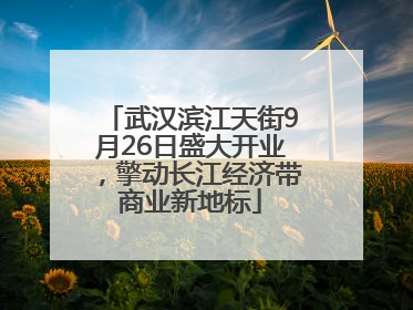 武汉滨江天街9月26日盛大开业，擎动长江经济带商业新地标