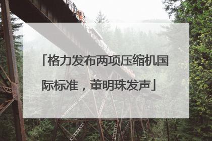 格力发布两项压缩机国际标准，董明珠发声