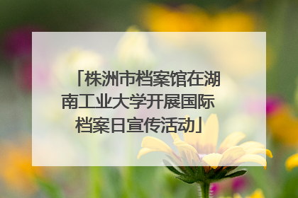 株洲市档案馆在湖南工业大学开展国际档案日宣传活动