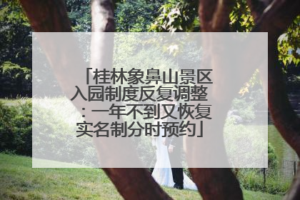 桂林象鼻山景区入园制度反复调整：一年不到又恢复实名制分时预约