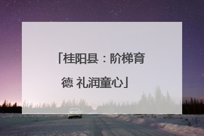 桂阳县：阶梯育德 礼润童心