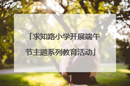 求知路小学开展端午节主题系列教育活动