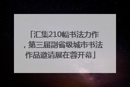 汇集210幅书法力作，第三届副省级城市书法作品邀请展在蓉开幕