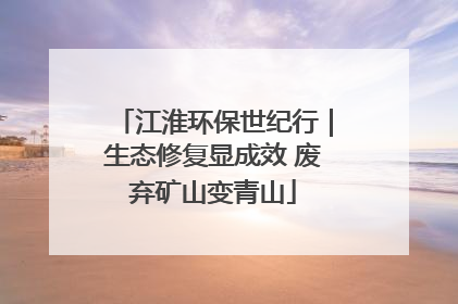 江淮环保世纪行｜生态修复显成效 废弃矿山变青山