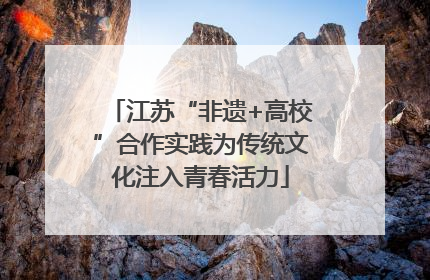 江苏“非遗+高校”合作实践为传统文化注入青春活力