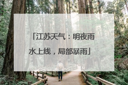江苏天气：明夜雨水上线，局部暴雨