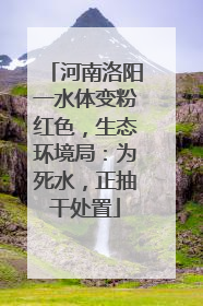 河南洛阳一水体变粉红色，生态环境局：为死水，正抽干处置