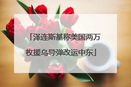 泽连斯基称美国两万枚援乌导弹改运中东