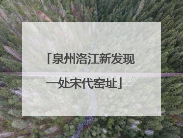 泉州洛江新发现一处宋代窑址