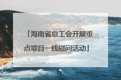 海南省总工会开展重点项目一线慰问活动