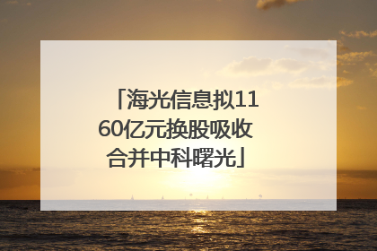 海光信息拟1160亿元换股吸收合并中科曙光