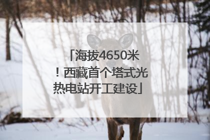 海拔4650米！西藏首个塔式光热电站开工建设