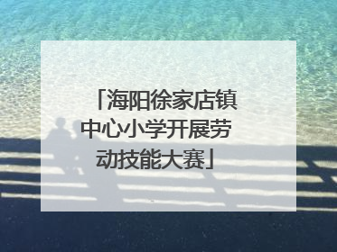 海阳徐家店镇中心小学开展劳动技能大赛