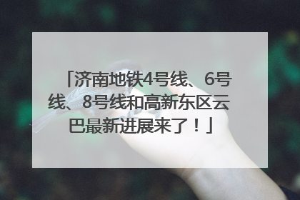 济南地铁4号线、6号线、8号线和高新东区云巴最新进展来了！