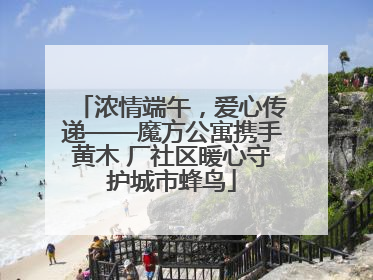 浓情端午，爱心传递——魔方公寓携手黄木 厂社区暖心守护城市蜂鸟