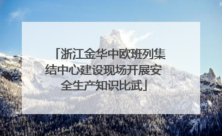 浙江金华中欧班列集结中心建设现场开展安全生产知识比武