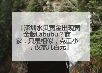 深圳水贝黄金出现黄金版Labubu？商家：只是相似，克重小，仅需几百元