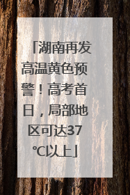 湖南再发高温黄色预警！高考首日，局部地区可达37℃以上