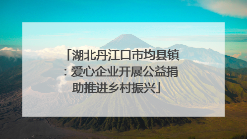 湖北丹江口市均县镇：爱心企业开展公益捐助推进乡村振兴