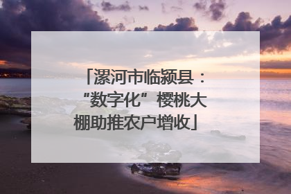 漯河市临颍县：“数字化”樱桃大棚助推农户增收
