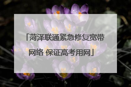 菏泽联通紧急修复宽带网络 保证高考用网
