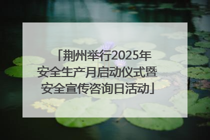 荆州举行2025年安全生产月启动仪式暨安全宣传咨询日活动