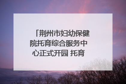 荆州市妇幼保健院托育综合服务中心正式开园 托育宣传月同步启动