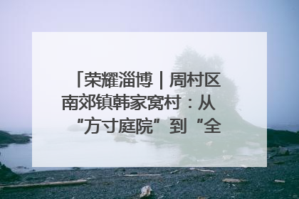 荣耀淄博｜周村区南郊镇韩家窝村：从“方寸庭院”到“全域文明”，乡村振兴的“美学革命”