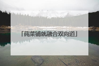 莼菜铺就融合双向道