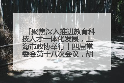 聚焦深入推进教育科技人才一体化发展，上海市政协举行十四届常委会第十八次会议，胡文容出席并讲话