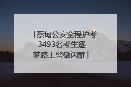 蔡甸公安全程护考 3493名考生逐梦路上警徽闪耀