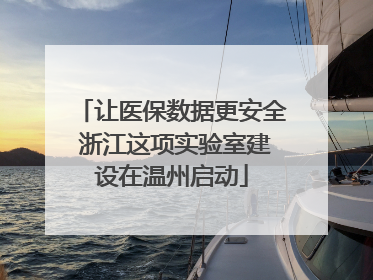 让医保数据更安全 浙江这项实验室建设在温州启动