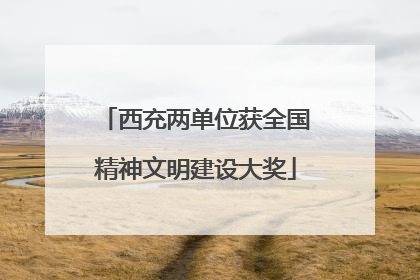 西充两单位获全国精神文明建设大奖
