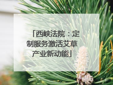 西峡法院：定制服务激活艾草产业新动能