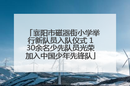 襄阳市磁器街小学举行新队员入队仪式 130余名少先队员光荣加入中国少年先锋队