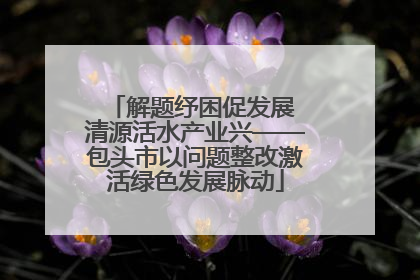 解题纾困促发展 清源活水产业兴——包头市以问题整改激活绿色发展脉动
