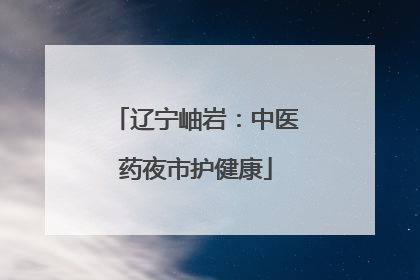 辽宁岫岩：中医药夜市护健康