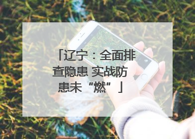 辽宁：全面排查隐患 实战防患未“燃”